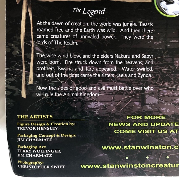 2001 Stan Winston Creatures Realm of the Claw 8” NAKURU Poseable Figure NWT - Picture 12 of 14